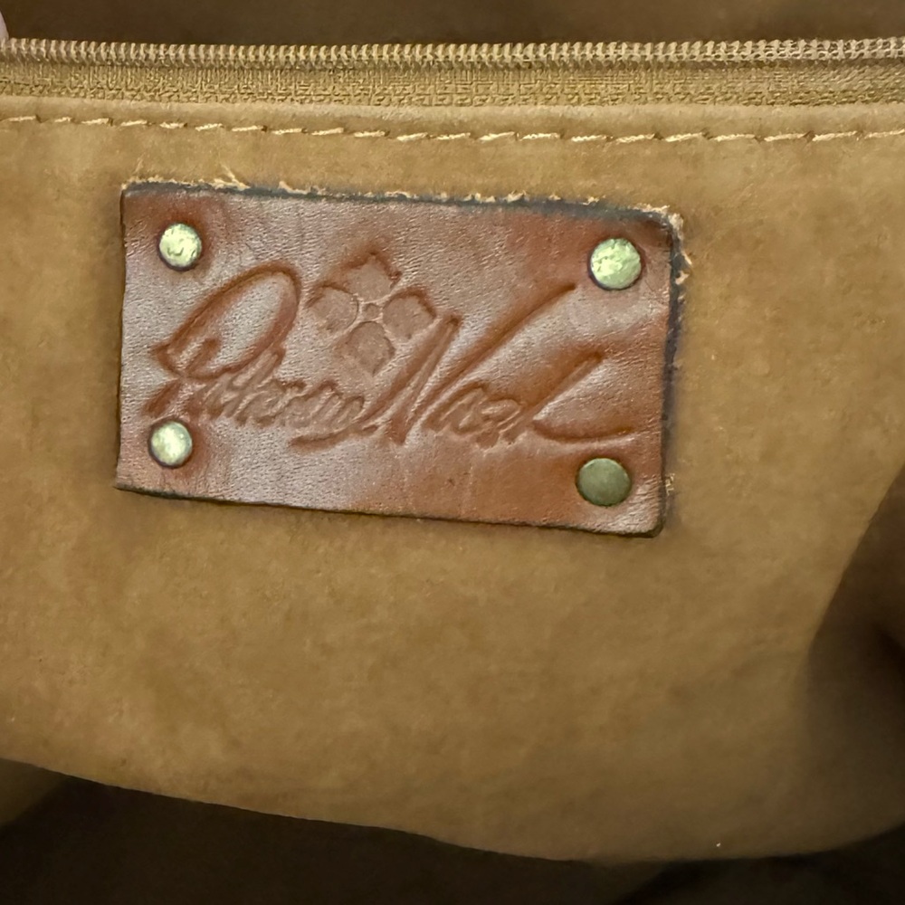 Patricia Nash Brown Studded Tote Purse - Picture 11 of 16